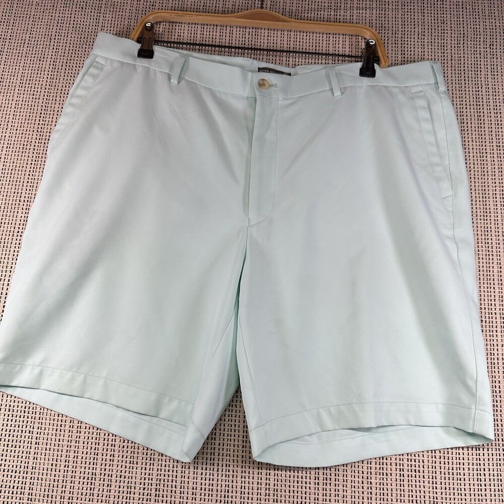 Peter Millar Crown Sport Men’s 40 Mint Golf Shorts Performance Flat Front Preppy